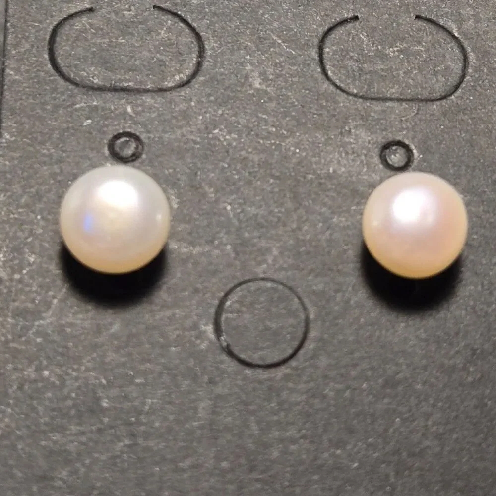 Pearl Style Sterling Silver Earrings